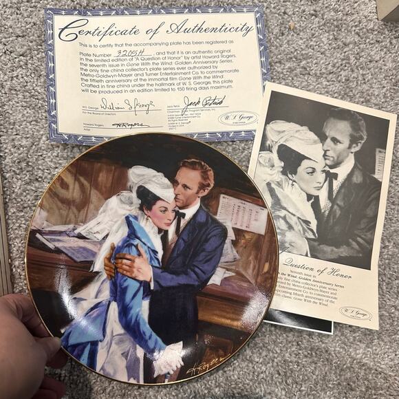 "A Question of Honor" Plate Gone with the Wind Series W.L. George - Picture 3 of 3